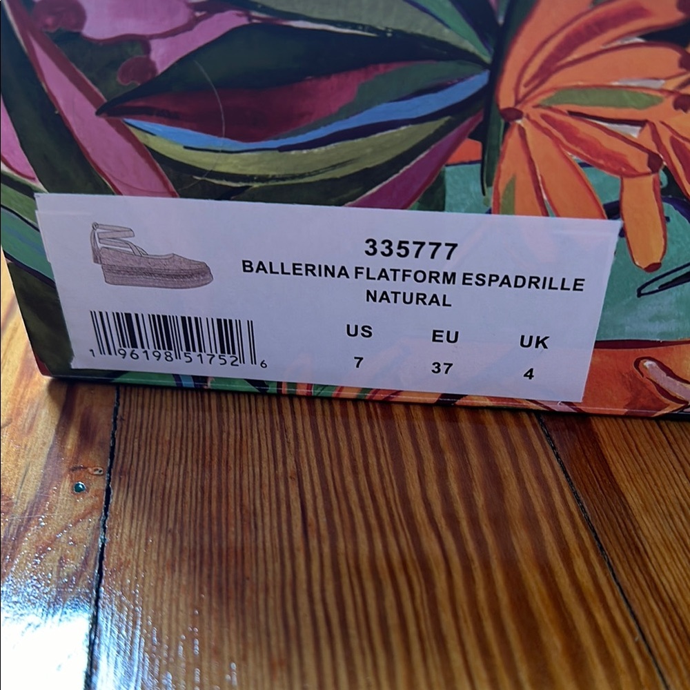 FARM Rio Natural Ballerina Espadrille Flatform Sandal size 7 - Picture 4 of 4